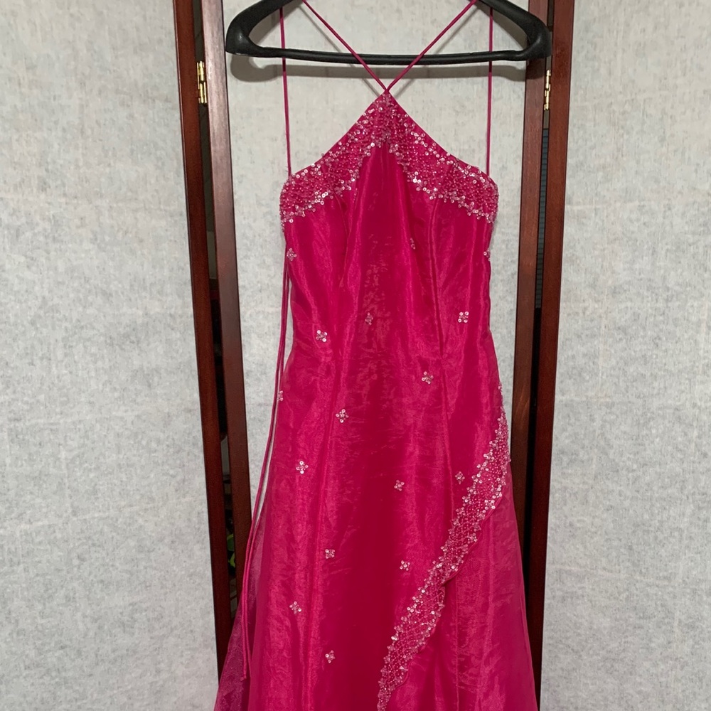 Blondie Nights hot pink prom dress